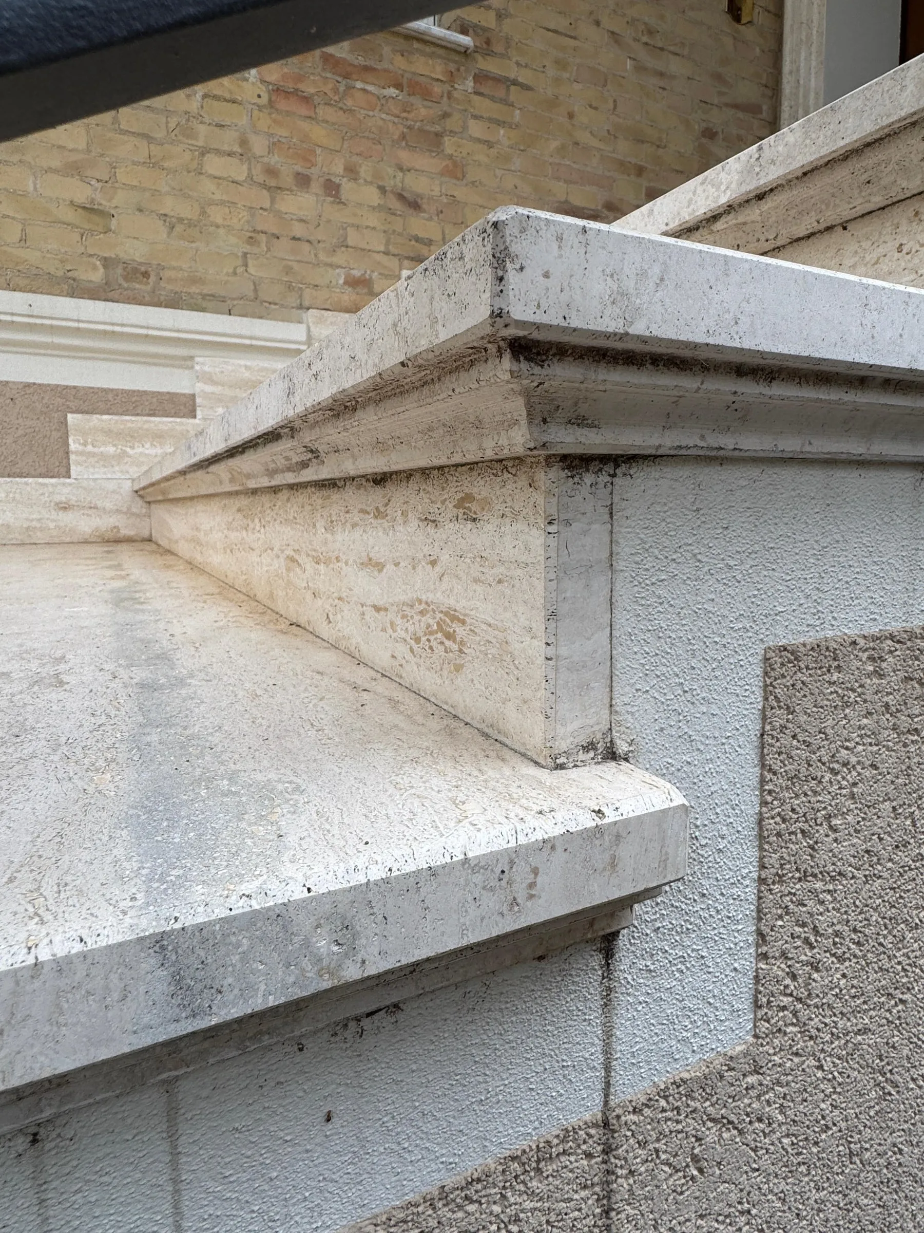 Travertine exterior steps