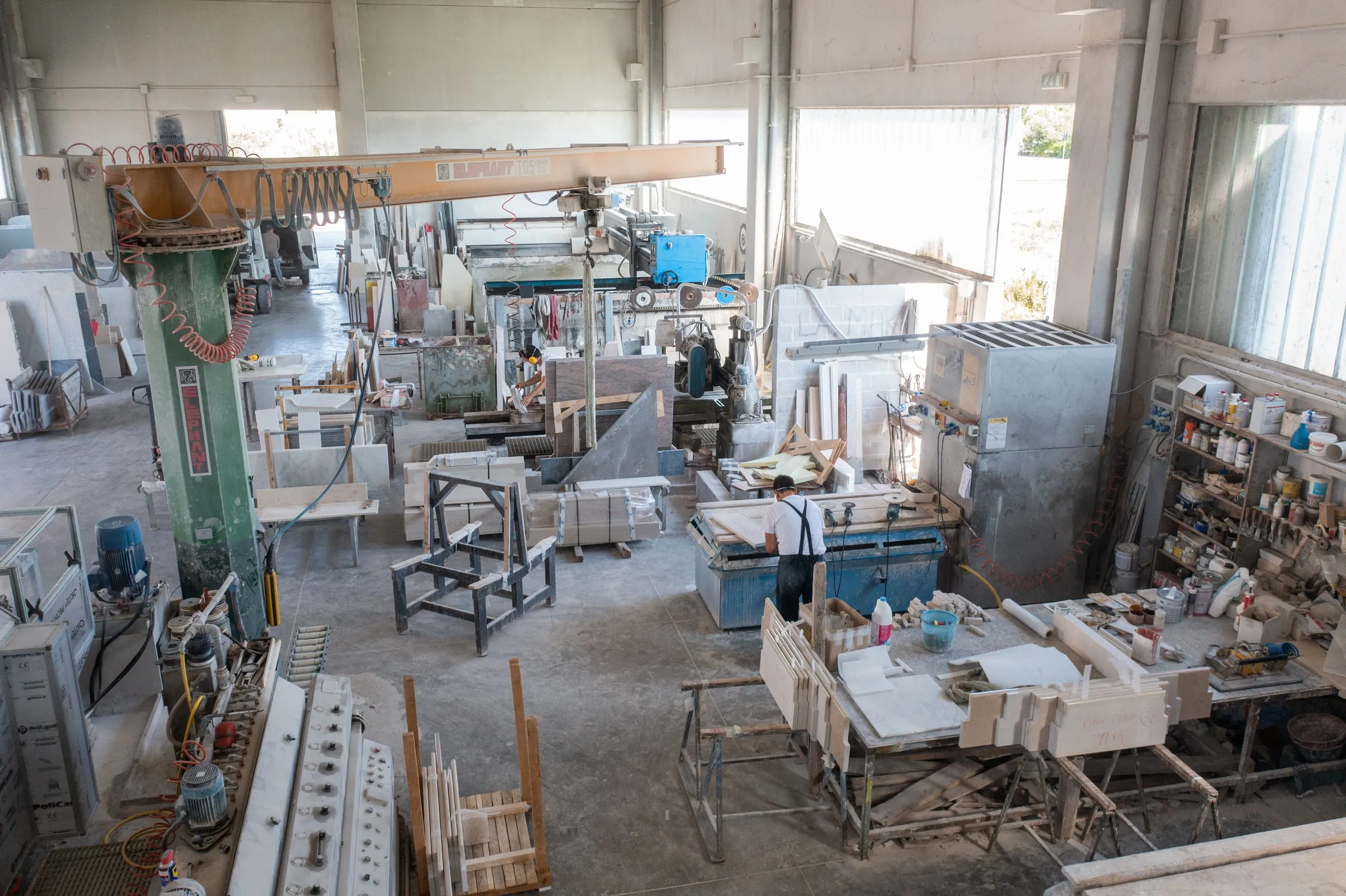 Inside the Lamar workshop with the cutting machines